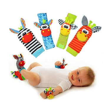 Baby Cozy Socks & Wrist Rattle Toys