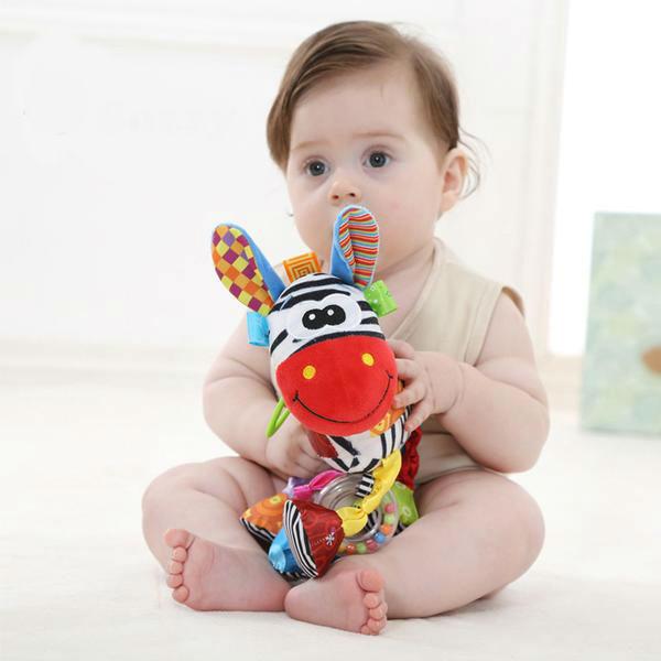 Cartoon Animal Bell Rattle Toy